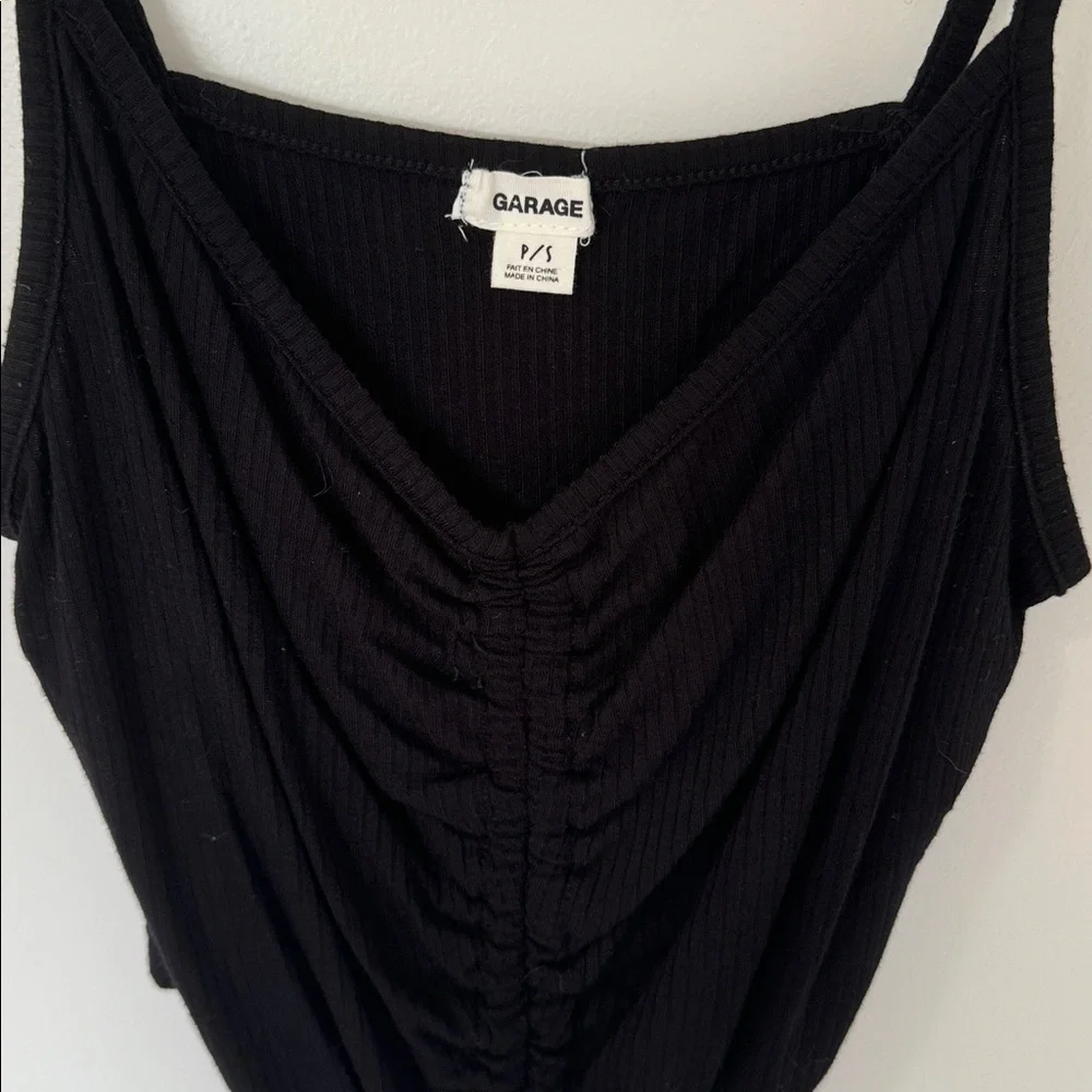 Garage Black Drawstring Tank - Picture 2 of 2